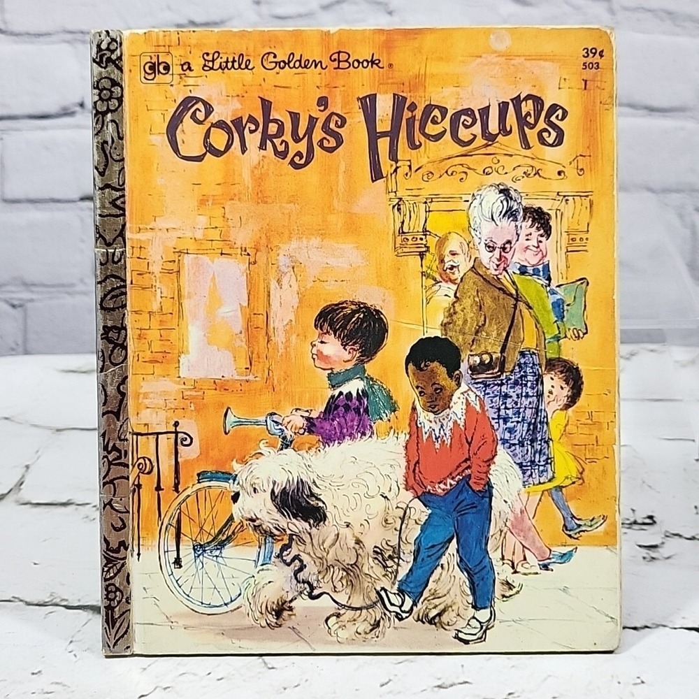 Vintage Little Golden Book Corky's Hiccups 39 Cent Cover 1973